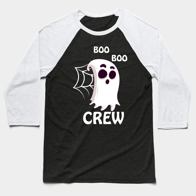 Boo Boo Crew Nurse Ghost Funny Halloween Costume Gift T-Shirt Baseball T-Shirt by Trendy_Designs